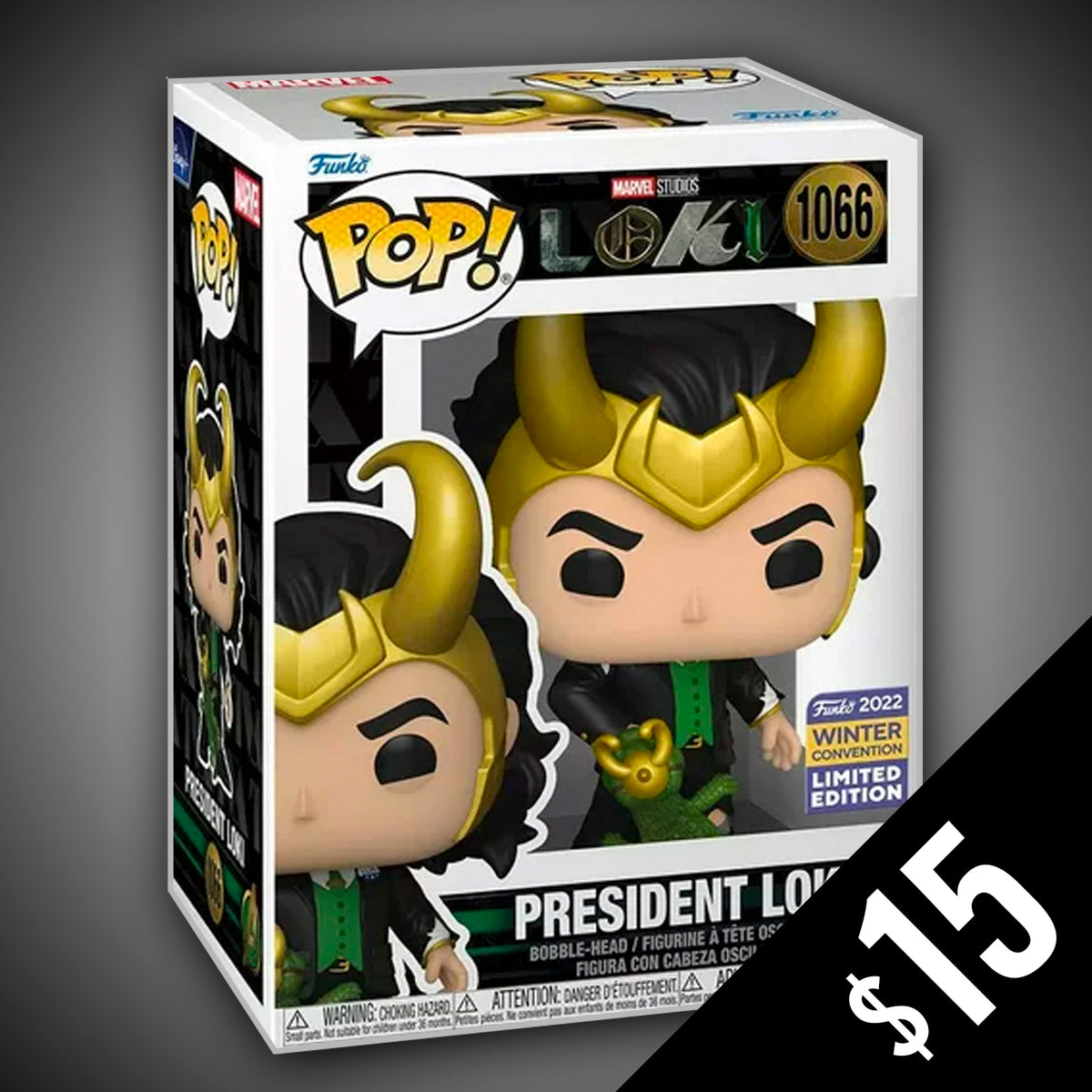 Funko Pop! Marvel: Loki: President Loki #1066 (Winter 2022 Shared Conv ...