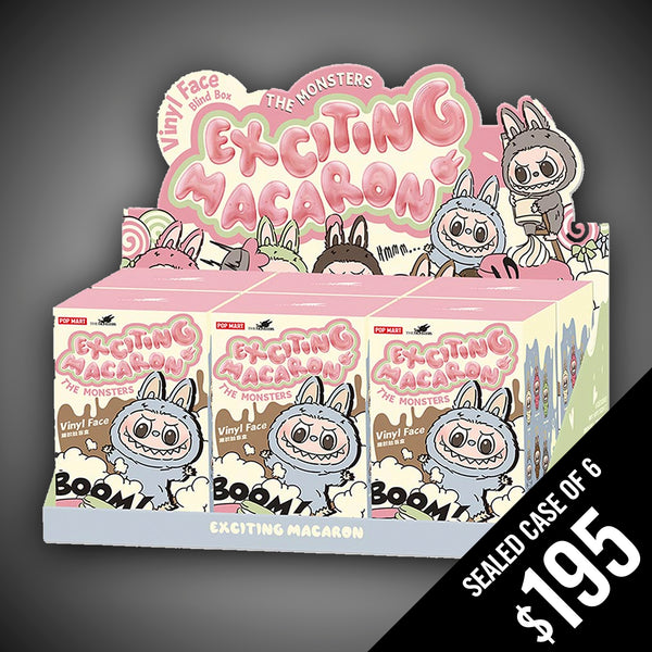 POP MART - LABUBU: The Monsters: Exciting Macaron: Case of 6 (New- Sealed)