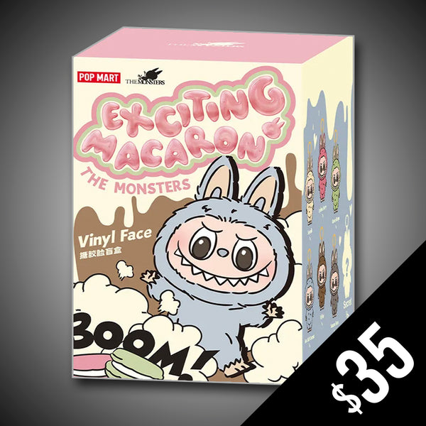 POP MART - LABUBU: The Monsters: Exciting Macaron: One Blind Box (New- Sealed)