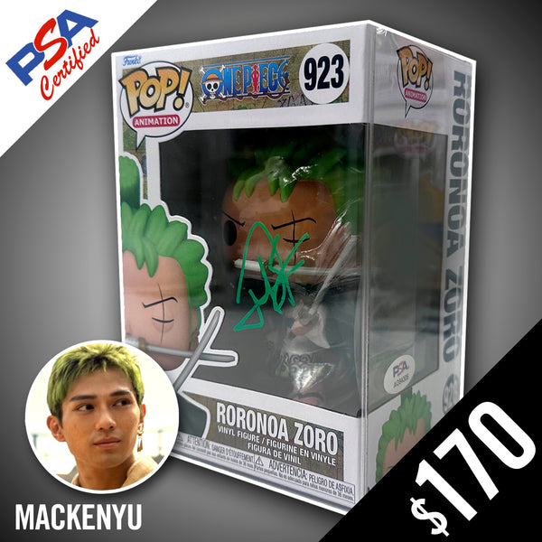 Funko Pop! One Piece: Roronoa Zoro #923- SIGNED by Mackenyu (PSA Authenticated)