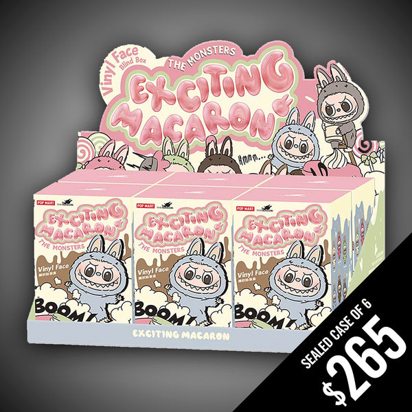 POP MART - LABUBU: The Monsters: Exciting Macaron: Case of 6 (New- Sealed)