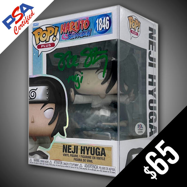 Funko Pop! Naruto: Neji #1846 (PLUS)- SIGNED by Steve Staley (PSA Certified)