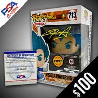 Funko Pop! - Dragon Ball Super: Powering UP Vegeta (CHASE) #713 SIGNED by Christopher Sabat (PSA Certified)