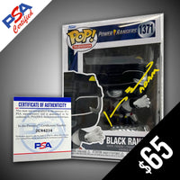 Funko Pop! Power Rangers: Black Ranger #1371 - SIGNED by Johnny Yong Bosch (PSA Certified)