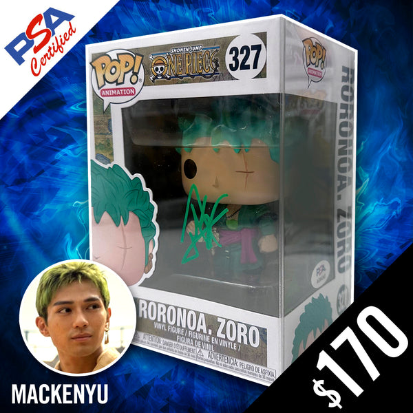 Funko Pop! One Piece: Zoro #327 - SIGNED by Mackenyu (PSA Authenticated)