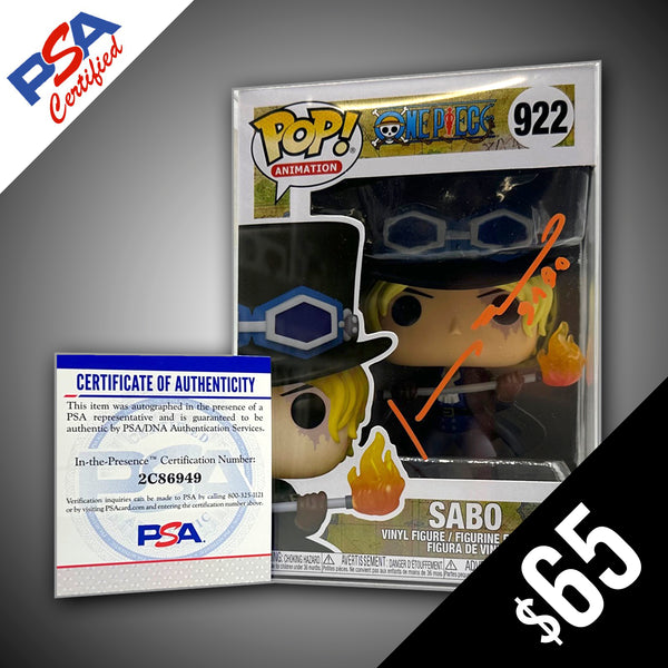 Funko Pop! One Piece: Sabo #922 - SIGNED by Johnny Yong Bosch (PSA Certified)