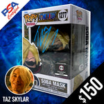 Funko Pop! One Piece: Sanji - Soba Mask (non-chase) #1277- SIGNED by Taz Skylar (PSA Authenticated)