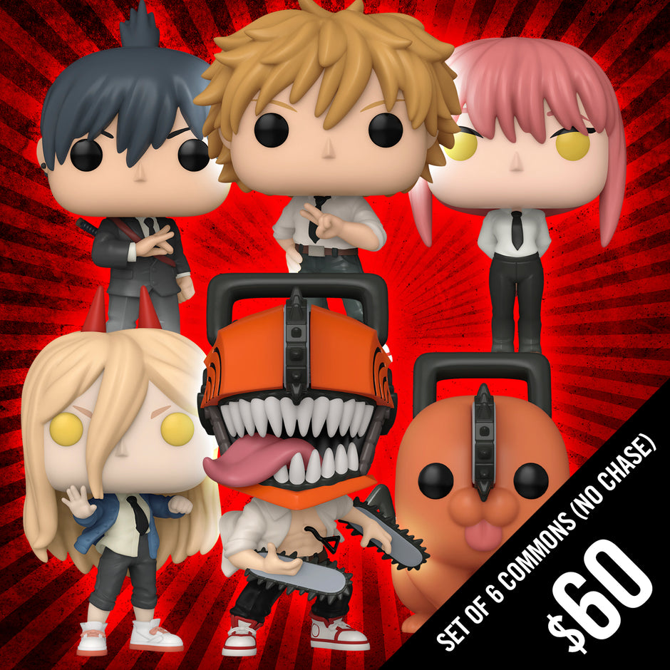 PreOrder Funko Pop! Chainsaw Man S1 Set of 6 Commons (no Chase) Chalice Collectibles