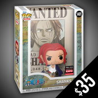 Funko Pop! Anime: Wanted Poster: Shanks #1401 (2024 C2E2 Shared Sticker)