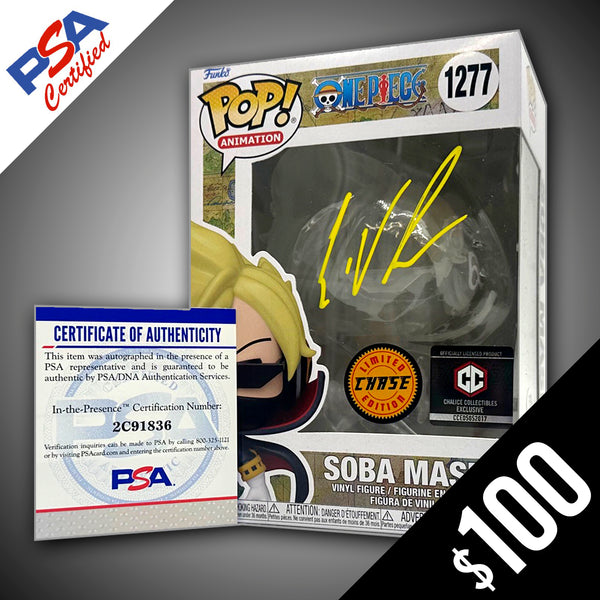 Funko Pop! One Piece: Soba Mask #1277 (CHASE) - SIGNED by Eric Vale (PSA Certified)