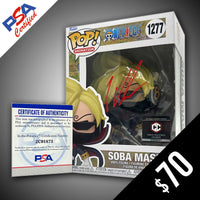 Funko Pop! One Piece: Soba Mask #1277 (Non-Chase) - SIGNED by Eric Vale (PSA Certified)