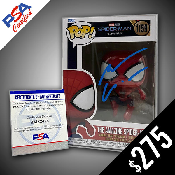 Funko Pop! SMNWH: The Amazing Spider-Man #1159 - SIGNED by Andrew Garfield (PSA Certified) (BLUE Signature))