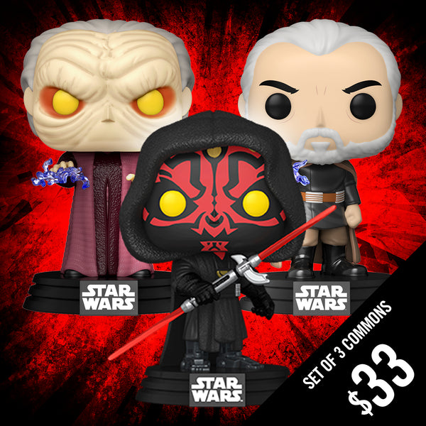 Pre-Order: Funko Pop! Star Wars Darkside: Set of 3 Commons