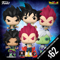 Pre-Order: Funko Pop! DBSB (Set of 5 commons + Chalice Vegeta PR non-chase)