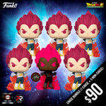 Pre-Order: Funko Pop! Chalice Exclusive: DBSB: Super Saiyan God Vegeta #1868 (6-Pop Guaranteed Chase Bundle) (PR)