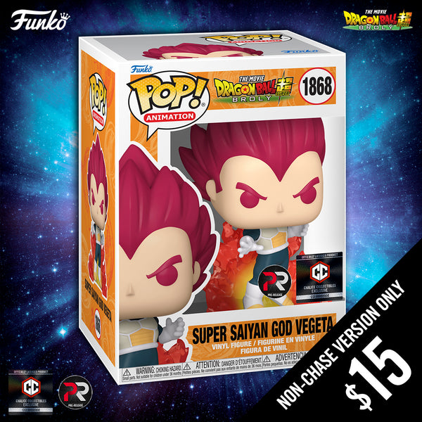 Pre-Order: Funko Pop! Chalice Exclusive: DBSB: Super Saiyan God Vegeta #1868 (Non-Chase) (PR)