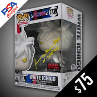 Funko Pop! Bleach: White Ichigo #1739 (AAA)  - SIGNED by Johnny Yong Bosch (PSA Certified)