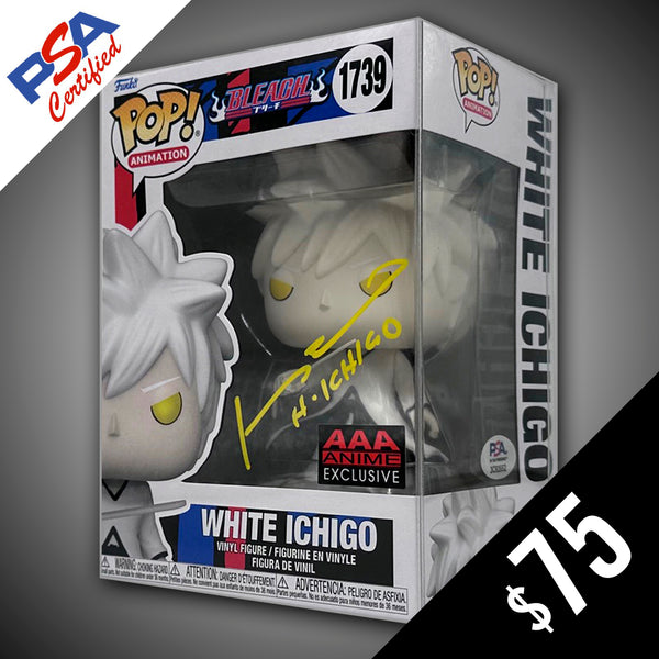 Funko Pop! Bleach: White Ichigo #1739 (AAA)  - SIGNED by Johnny Yong Bosch (PSA Certified)