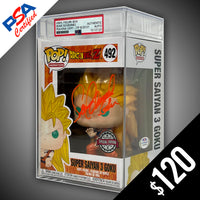 Funko Pop! DBZ: Super Saiyan 3 Goku #492 - SIGNED by Sean Schemmel (ENCASED - PSA Certified)