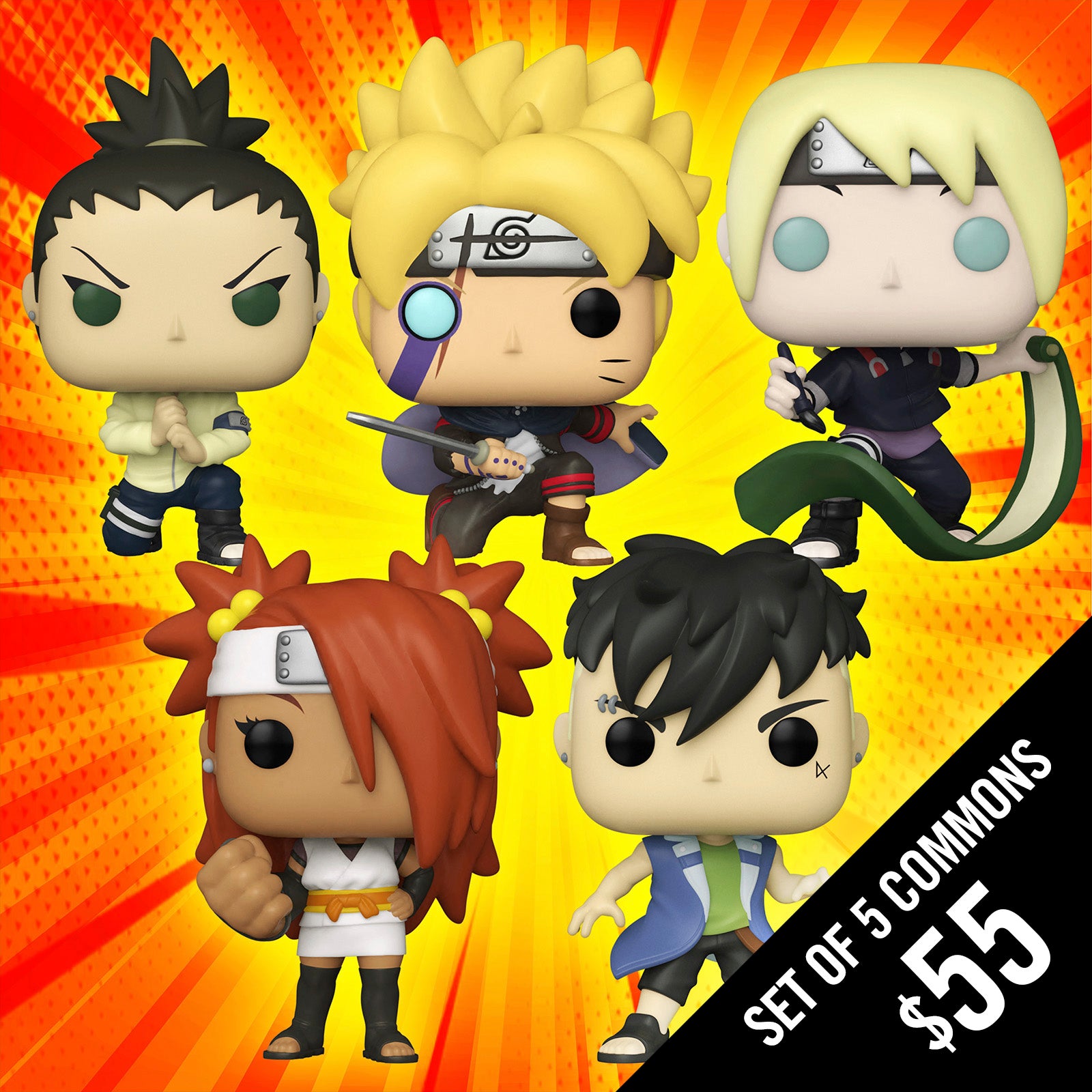Pre-Order: Funko Pop! Boruto (Set of 5 Commons) – Chalice Collectibles