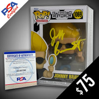 Funko Pop! Animation - Johnny Bravo #1069 - SIGNED by Jeff Bennett (PSA Certified)