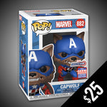 Funko Pop! Marvel: Capwolf #882 (2021 Summer Convention Shared Sticker)