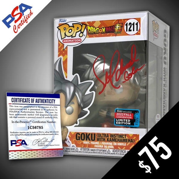 Funko Pop! Dragon Ball Super: Goku (NYCC 2022 Shared) #1211- SIGNED by Sean Schemmel (PSA Certified) (RED)