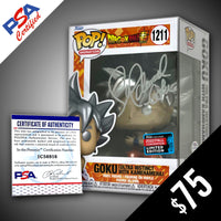 Funko Pop! Dragon Ball Super: Goku (NYCC 2022 Shared) #1211- SIGNED by Sean Schemmel (PSA Certified) (SILVER)