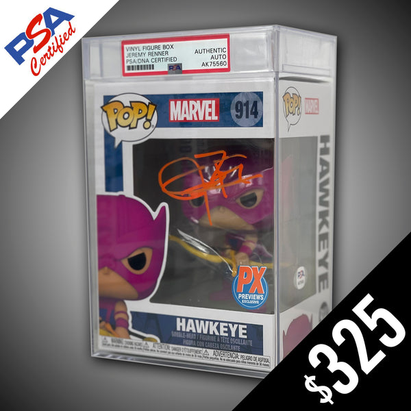 Funko Pop! Marvel: Hawkeye #914- SIGNED by Jeremy Renner (PSA Certified)