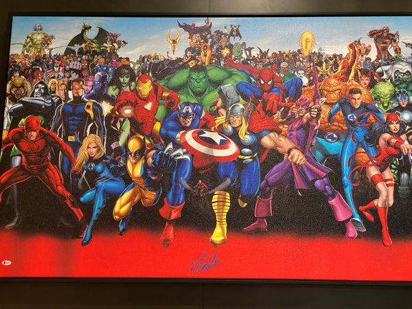 Marvel Verse Large Canvas. Signed by Stan Lee