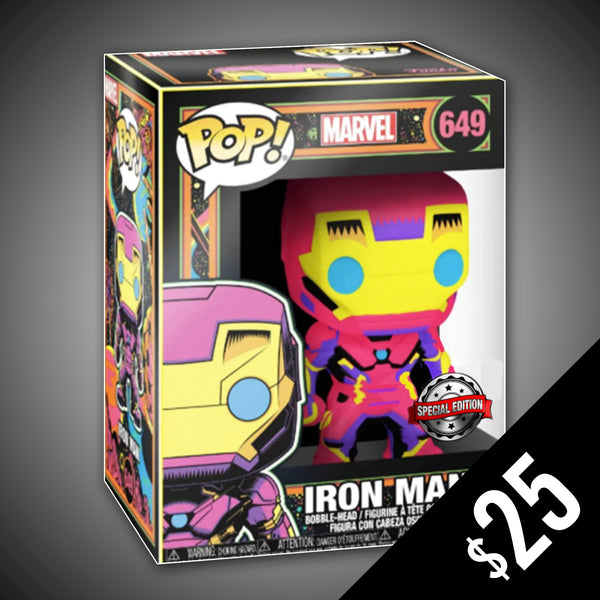 Funko Pop! Marvel: Iron Man (Black Light) #649