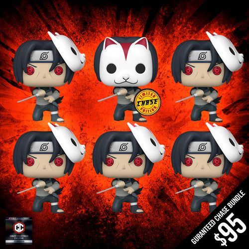 NARUTO SHIPPUDEN Anbu Itachi on sale Funko Pop ANIME Chase Bundle WITH NEW PROTECTORS