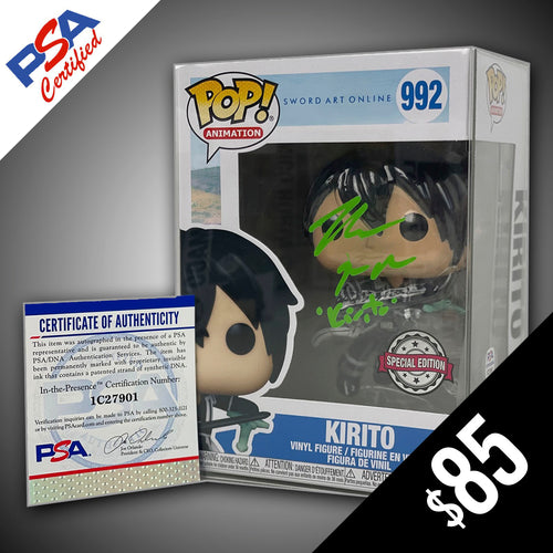 Funko Pop! Sword Art Online: Kirito - SIGNED by Bryce Papenbrook (PSA  Certified)