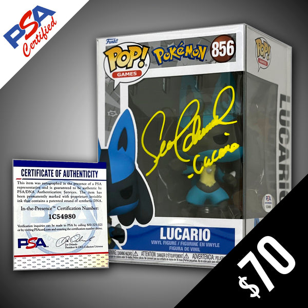 Funko Pop! Pokemon: Lucario #856 - SIGNED by Sean Schemmel (PSA Certified)