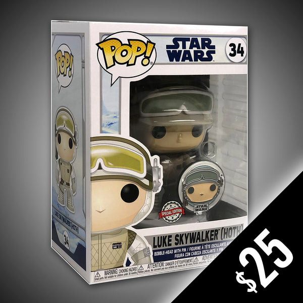 Funko Pop! Star Wars: Luke Skywalker (Hoth) with pin #34