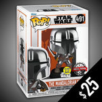 Funko Pop! The Mandalorian: With Darksaber (Chrome - GITD) #491