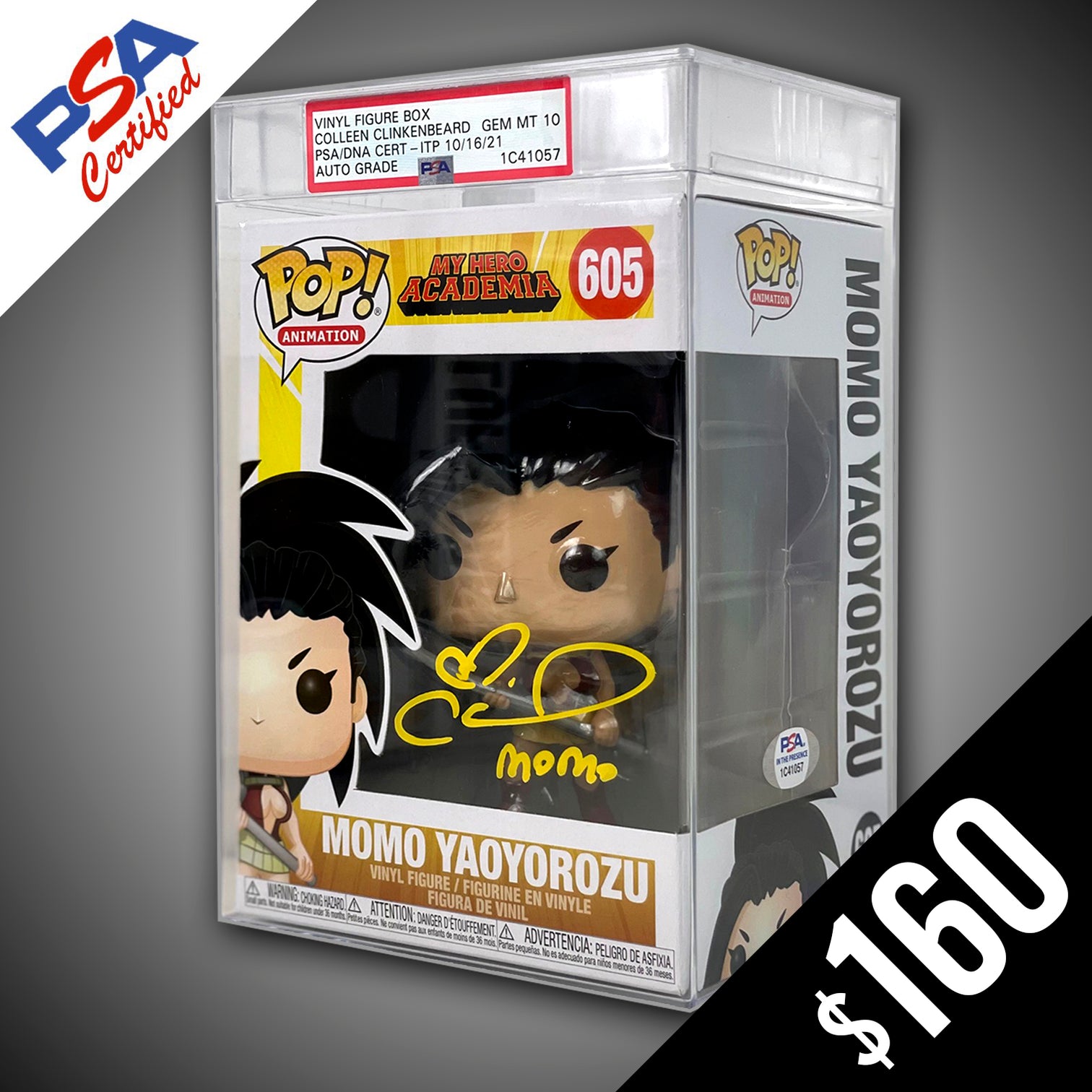 Funko Pop! MHA: Momo #605 - SIGNED by Colleen Clinkenbeard (ENCASED ...