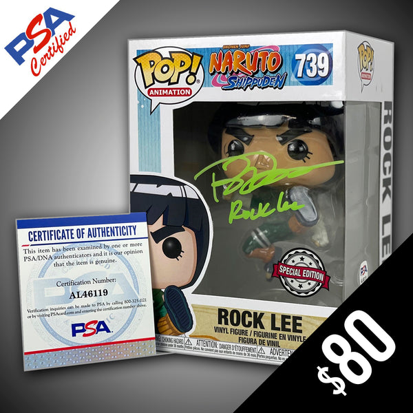 Funko Pop! Naruto: Rock Lee SIGNED by Brian Donovan (PSA Certified)