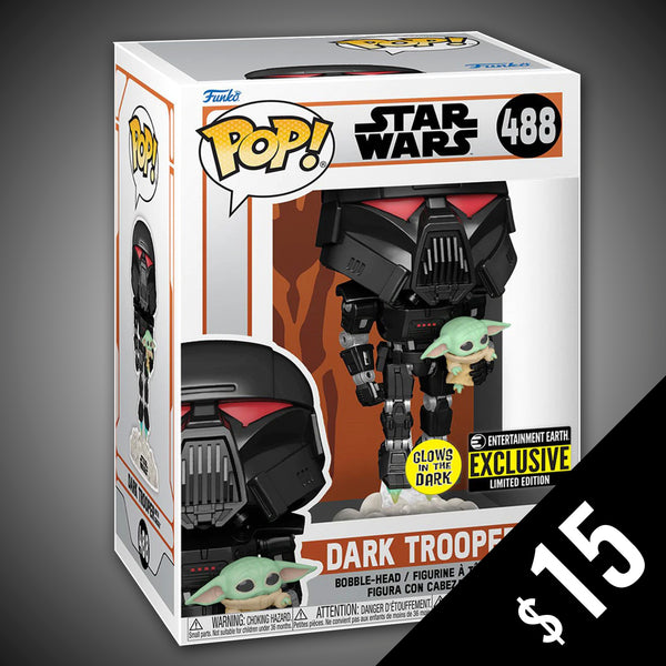 Funko Pop! Star Wars: Dark Trooper (With Grogu) #488