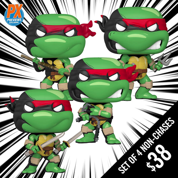 Pre-Order: Funko Pop! TMNT Comic: Set of 4 Turtles (non-chase)