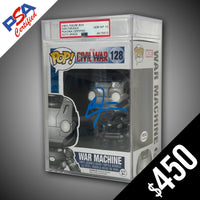 Funko Pop! Marvel: War Machine #128- SIGNED by Don Cheadle (PSA Certified - Gem Mint 10 Auto)